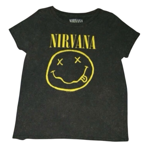 Nirvana Tee Shirt Bleach Yellow Grunge 90's Style Retro alt e-girl Festival Punk - Picture 2 of 7